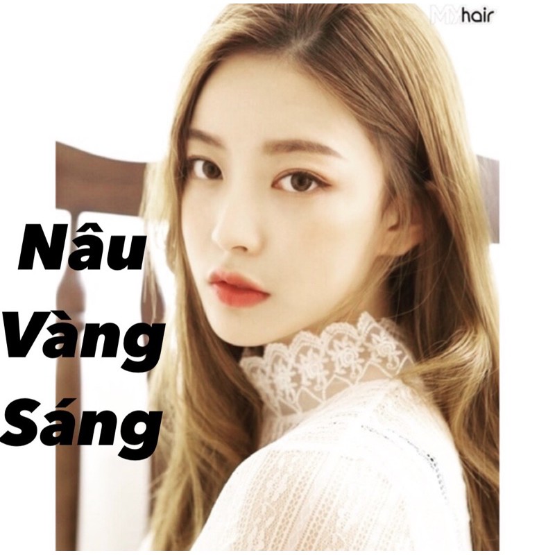 Thuốc nhuộm màu nâu vàng sáng + oxy trợ nhuộm | BigBuy360 - bigbuy360.vn