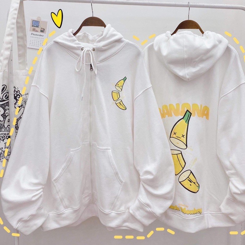 Áo khoác nỉ hình Chuối cute