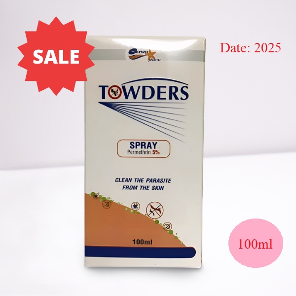 Towders spray xịt ghẻ, ký sinh trùng - chai 100 ml