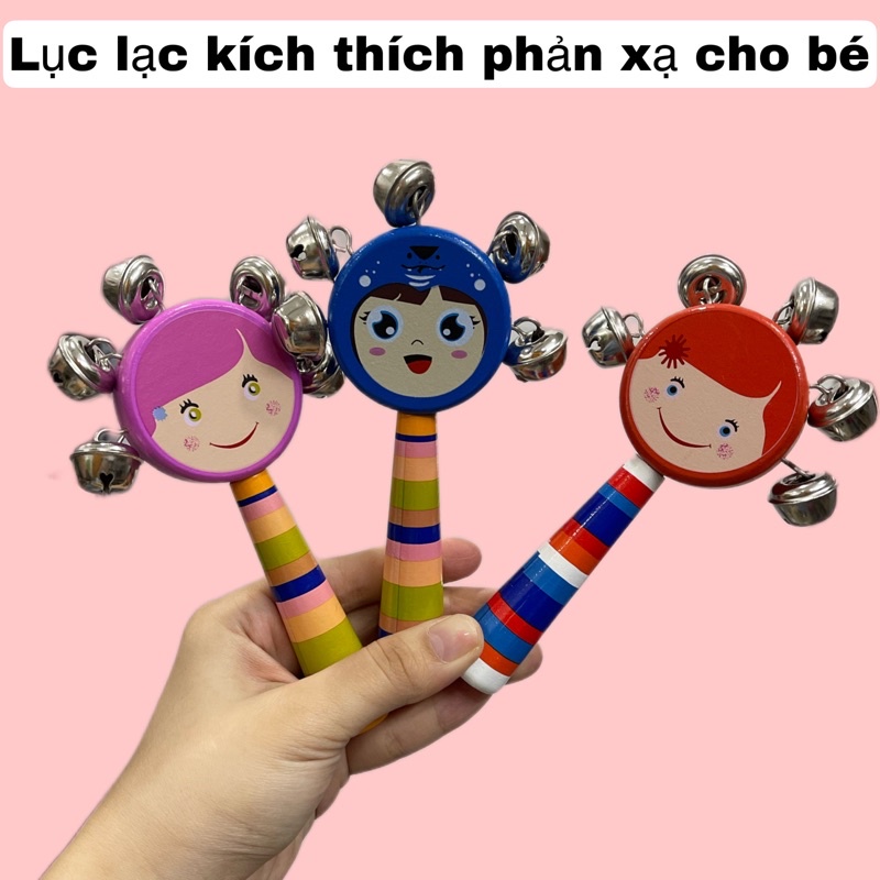 Đồ chơi lục lạc búp bê kích thích thị giác, phản xạ cho bé - SHOP MẸ MIN