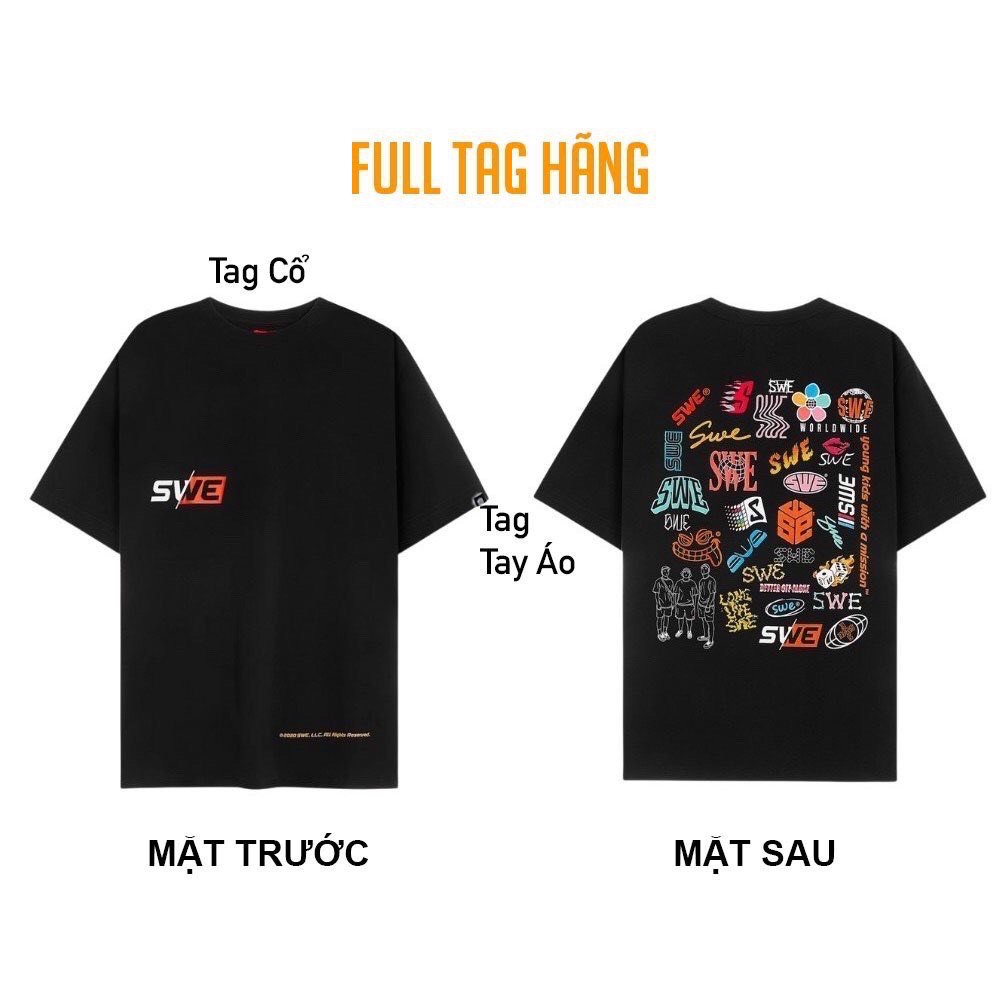 Áo Thun Nam Tay Lỡ [ZCrush] Áo Phông Nam Nữ Unisex Chất Cotton Thun Full Tag Swe Chính Hãng