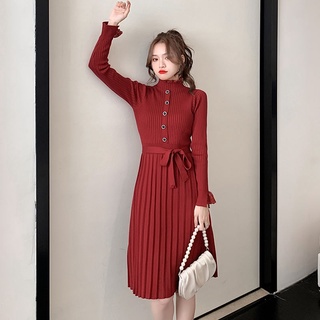 Váy len midi thời trang