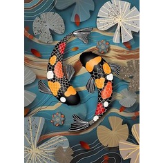 Bộ Tranh Đính Đá 5d Họa Tiết Cá Koi Độc Đáo Diy Dùng Trang Trí Nhà Cửa