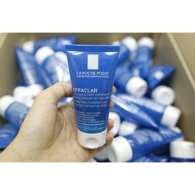 [50ml] Sữa Rửa Mặt Cho Da Dầu Mụn, Nhạy Cảm - La Roche - Posay Effaclar Purifying Foaming Gel Cleanser | BigBuy360 - bigbuy360.vn