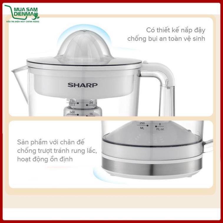 Máy Vắt Cam Sharp EJ-J415 | Máy ép cam EJ-J256-WH màu trắng 2023 Hàng Chính Hãng Bảo Hành 12 Tháng