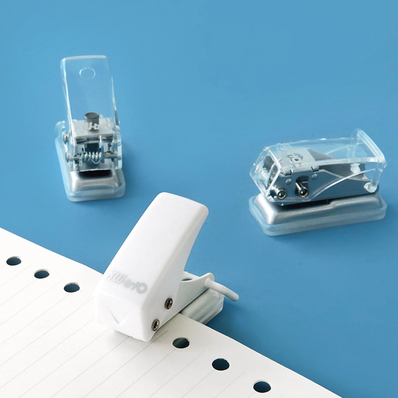 Dụng cụ bấm lỗ giấy bấm sổ còng mini tiện dụng - Gấu Thỏ House