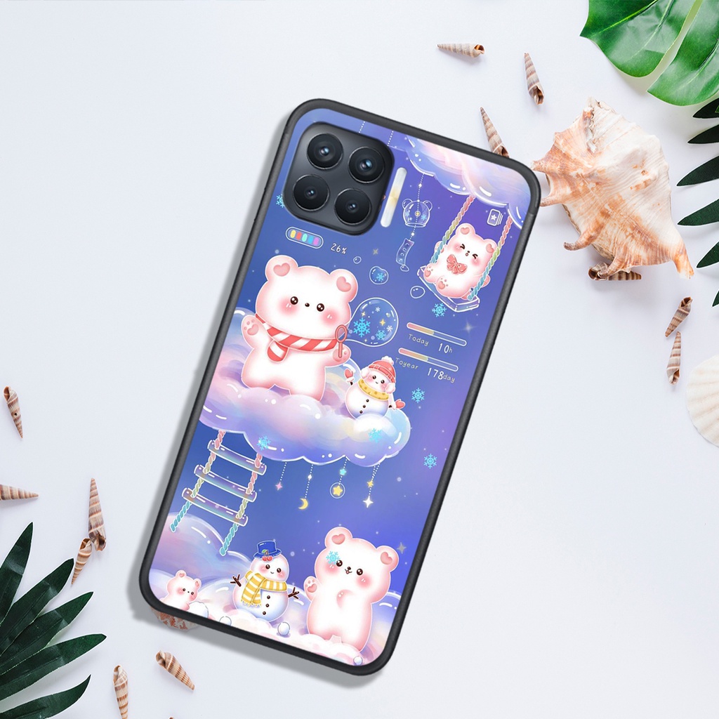 ỐP LƯNG OPPO A73 - A93, IN HÌNH GẤU NÂU CHOCOLATE ĐÁNG YÊU.