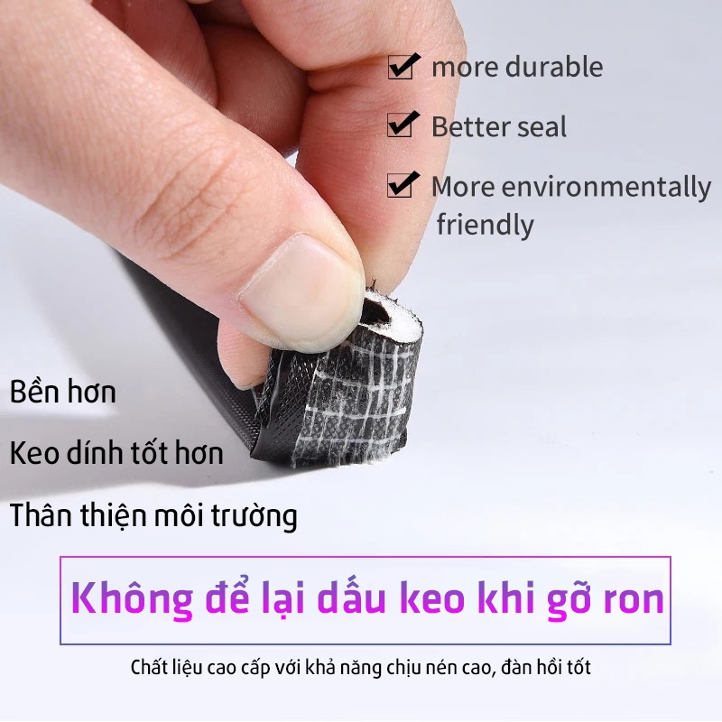 Ron chữ V lấp kín che khe hở khung cửa chống ồn thoát hơi cách âm ngăn bụi côn trùng giảm chấn Legaxi