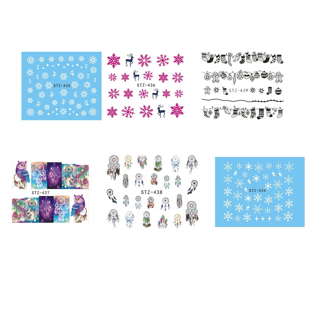 [Hàng mới về] Miếng dán trang trí móng tay họa tiết giáng sinh xinh xắn làm đẹp cho nữ