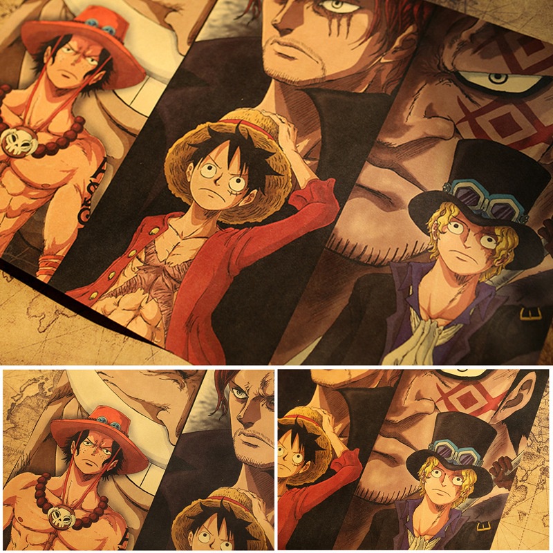 Poster phim hoạt hình Naruto phong cách vintage