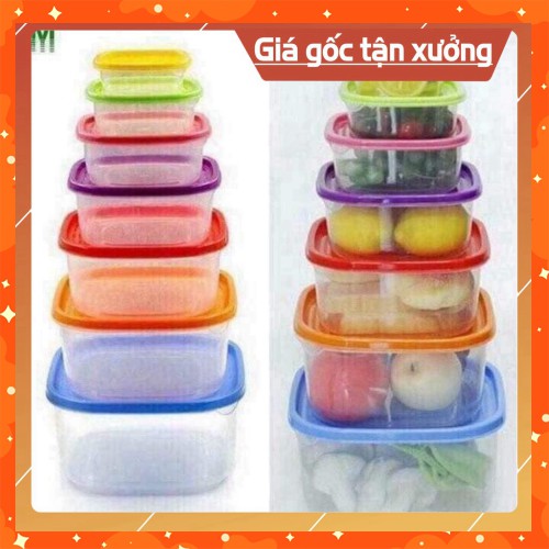 [Siêu Thị Giá Gốc] Set 7 món hộp nhựa để thức ăn