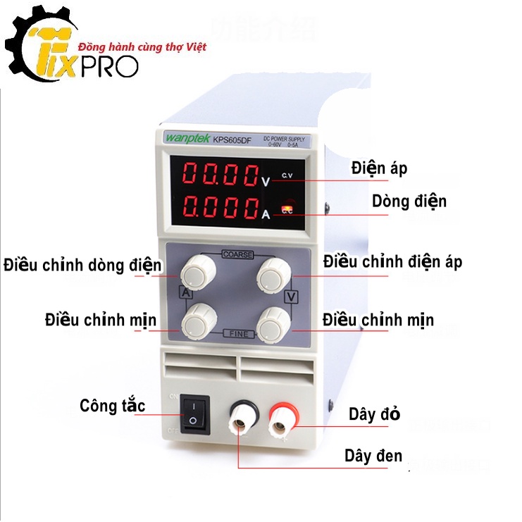 Bộ nguồn đa năng KPS605DF 60V-5A Bộ nguồn DC 60V 5A bền bỉ và chính xác - Fixpro