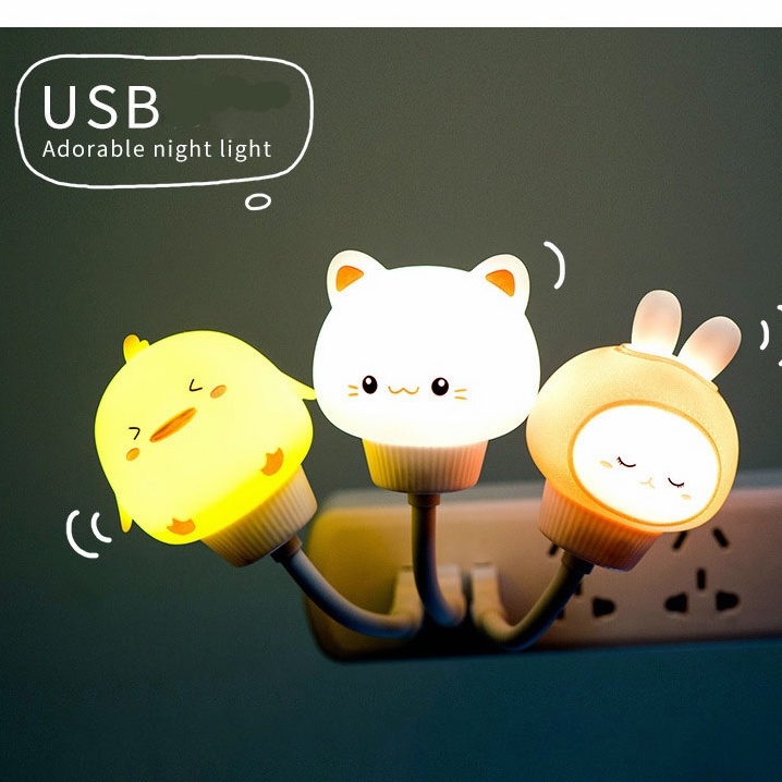 Đèn Ngủ LED USB Điều Khiển Từ Xa Hình Động Vật Hoạt Hình Dễ Thương