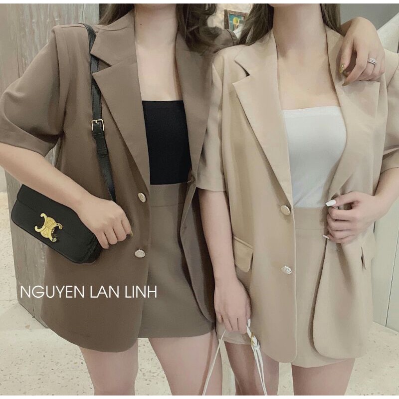 SET 3 MÓN VEST MIX CHÂN VÁY hot hitVải tuyết mưa loại1 cao cấp dày đẹp, cổ vest, túi thật chuẩn mẫu, áo 2 dây bozip