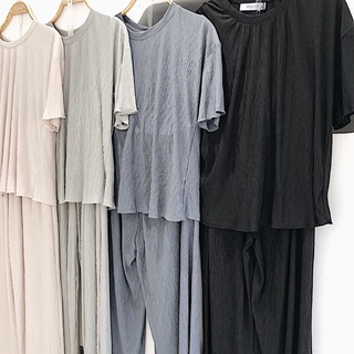 set quần áo vải nhăn xốp