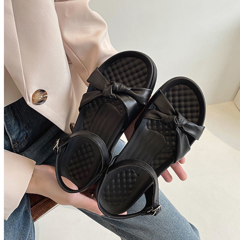 Giày Sandal Cao Gót Đế Dày Phong Cách Hàn Quốc Thời Trang Mùa Hè 2023 Cho Nữ