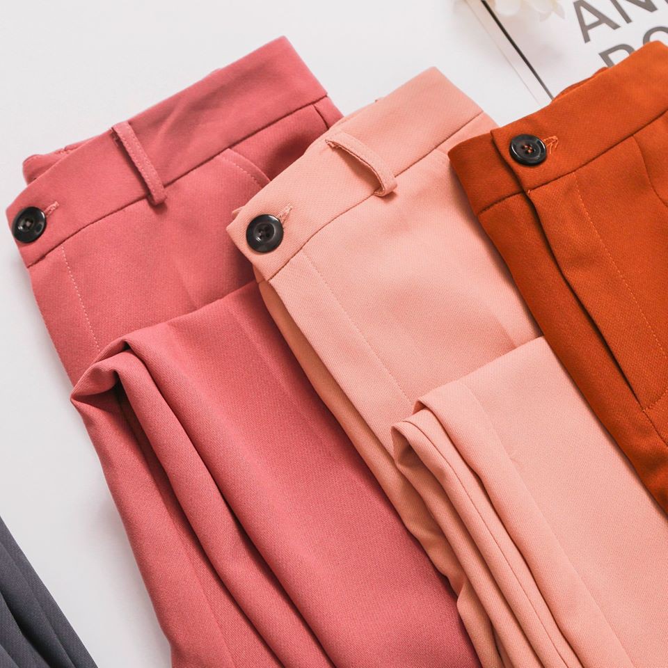 Quần tây nữ basic trơn ống suông thanh lịch thời trang LXK000255 | BigBuy360 - bigbuy360.vn