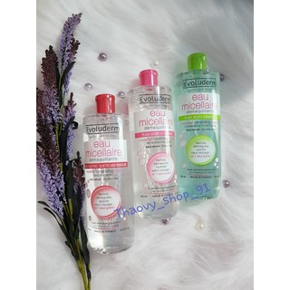Nước tẩy trang Evoluderm Micellar Cleansing Water 500ml