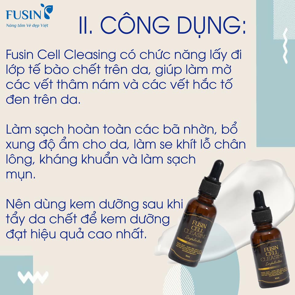 Tẩy da chết FUSIN CELL CLEASING  làm sạch da,thu nhỏ lỗ chân lông,ngăn ngừa mụn