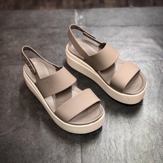 Sandal Cross Brooklyn đế cao 5cm (màu xám)