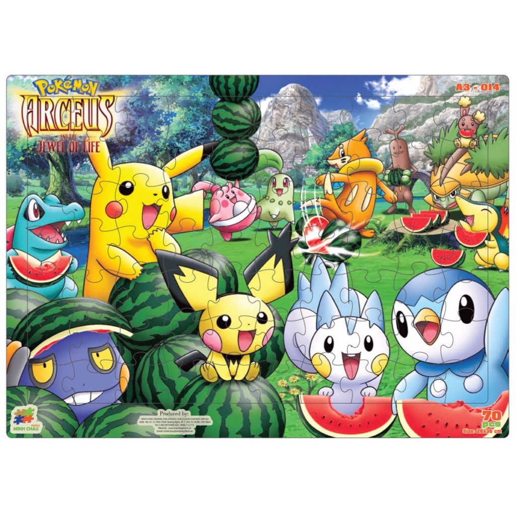 SET 02 BỘ TRANH XẾP HÌNH POKEMON CỰC DỄ THƯƠNG