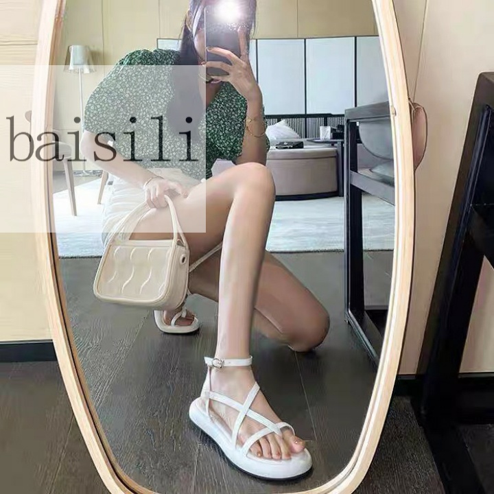 SANDAL XUỒNG BAISILI - GIÀY THỜI TRANG NỮ DÂY NGANG MẢNH XỎ NGÓN NỮ TÍNH ĐẾ BẰNG BS220830