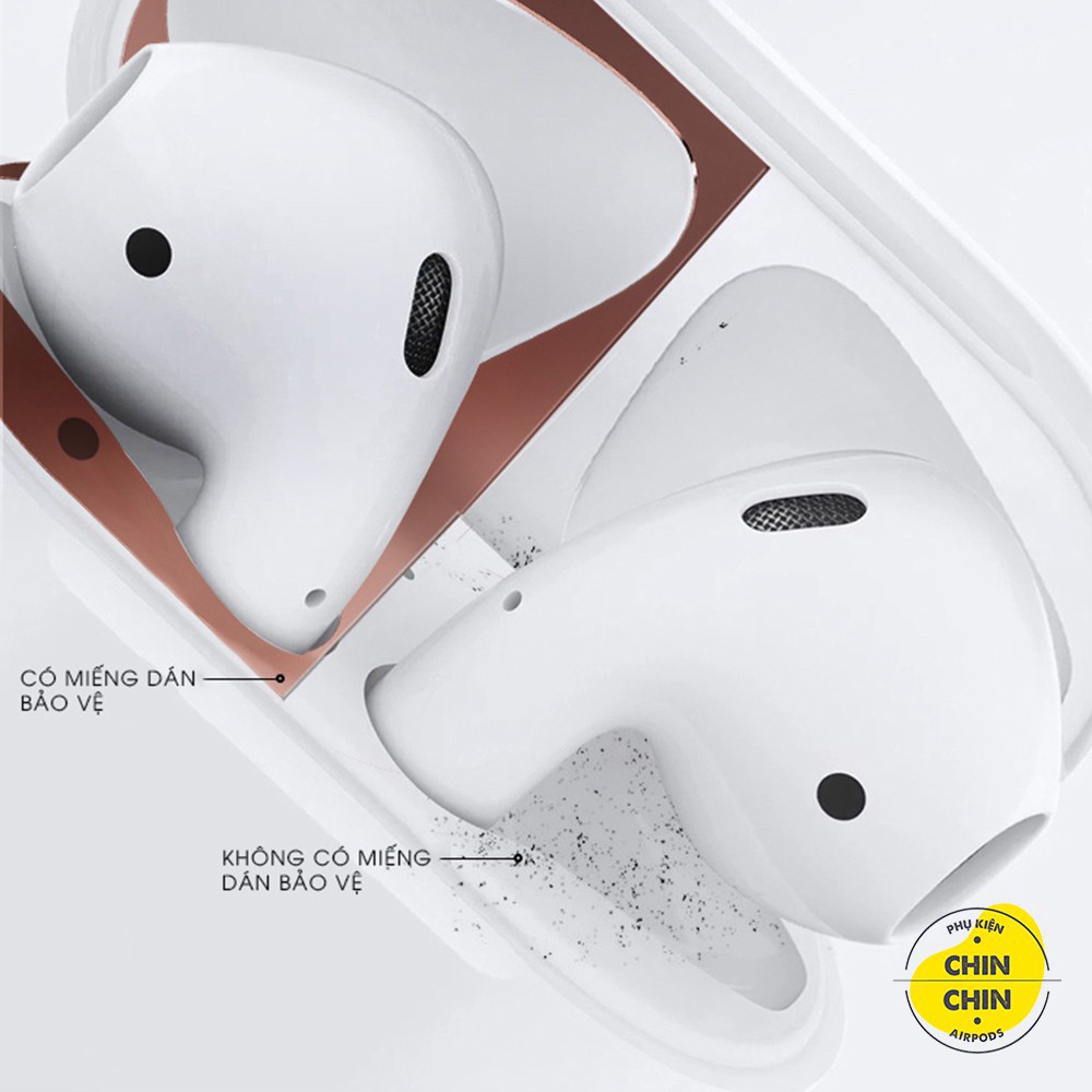 AO Miếng Dán kim loại Nam Châm Chống Bụi bảo vệ Tai Nghe AirPods một hai Hình Siêu Nhân Marvel - Chin Chin cửa h 6