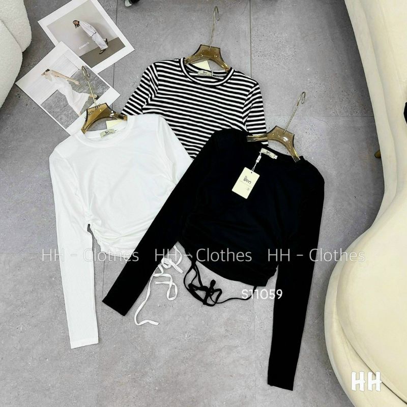 Áo thun tay dài dây cột eo hot trend (A15)