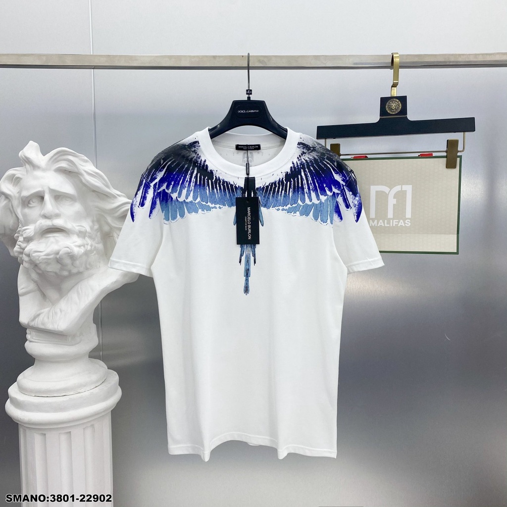 Áo Phông Nam Nữ Burlon in họa Tiết Cực Chất. Áo Thun nam nữ Bulong in hình cánh chim chất cotton mát mịn, Áo đôi nam đẹp