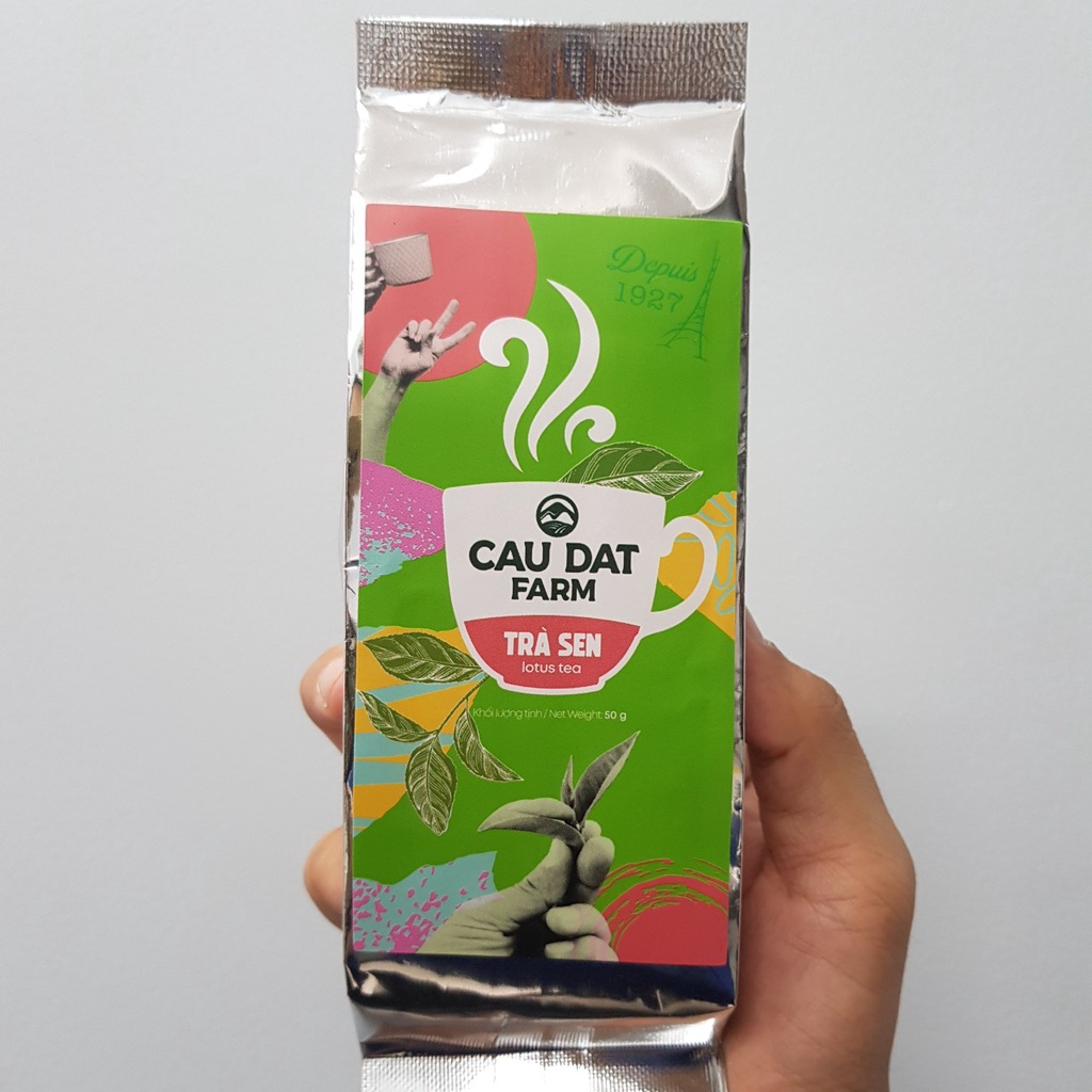 Trà CAU DAT FARM - Trà xanh, trà lài, trà sen, trà Oolong túi 50g | BigBuy360 - bigbuy360.vn