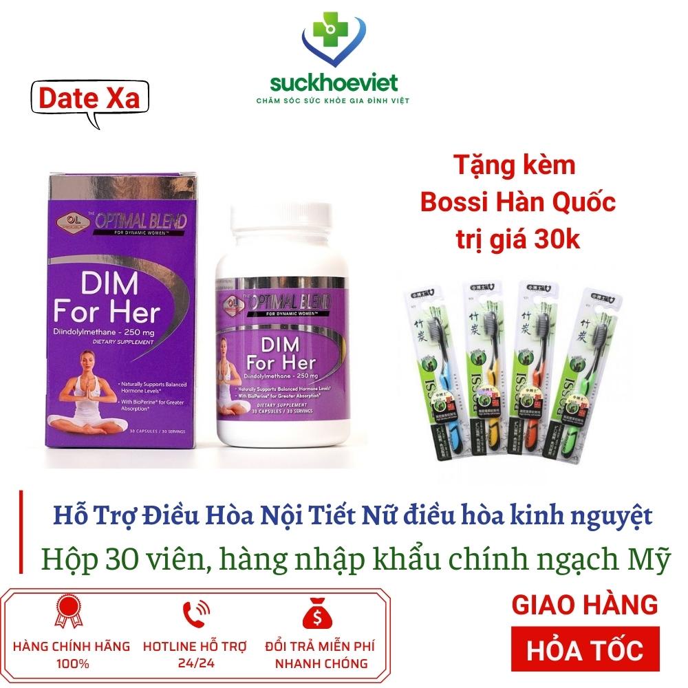 Viên uống Olympian Labs Dim For Her hỗ trợ cân bằng nội tiết tố nữ - Hộp 30 viên