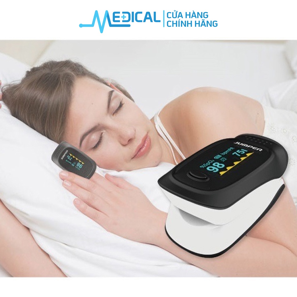 Máy đo nồng độ oxy máu JUMPER JPD-500D OLED, SPO2, PR, PI (FDA hoa kỳ chứng nhận) - MEDICAL