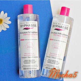 NTT Nước tẩy trang BYPHASSE Solution Micerallaire Face sạch sâu hiệu quả 500ml