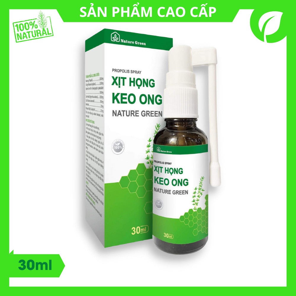 Xịt Họng Keo Ong - Hỗ Trợ Sát Khuẩn Họng, Viêm Họng, Ho, Ngứa Rát Họng, Khàn Tiếng