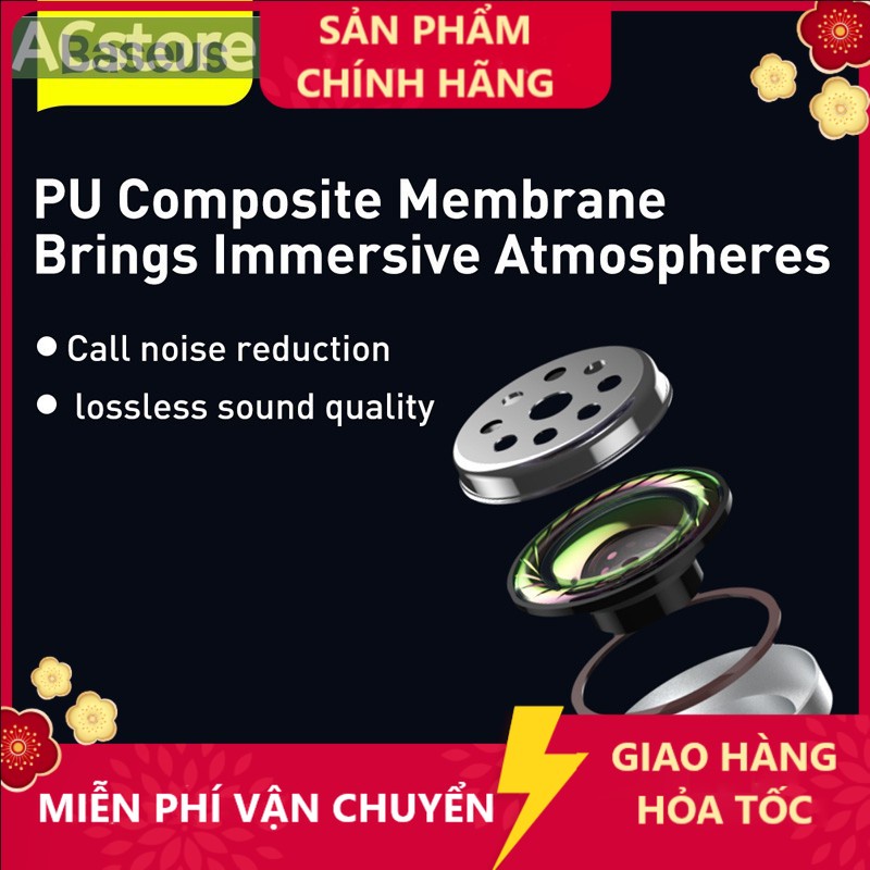 Tai Nghe Nhét Tai Không Dây Baseus Bowie WM02 Bluetooth 5.3 TWS  / EncokWM01 Bluetooth 5.0 TWS  Dùng Cho  ACstore