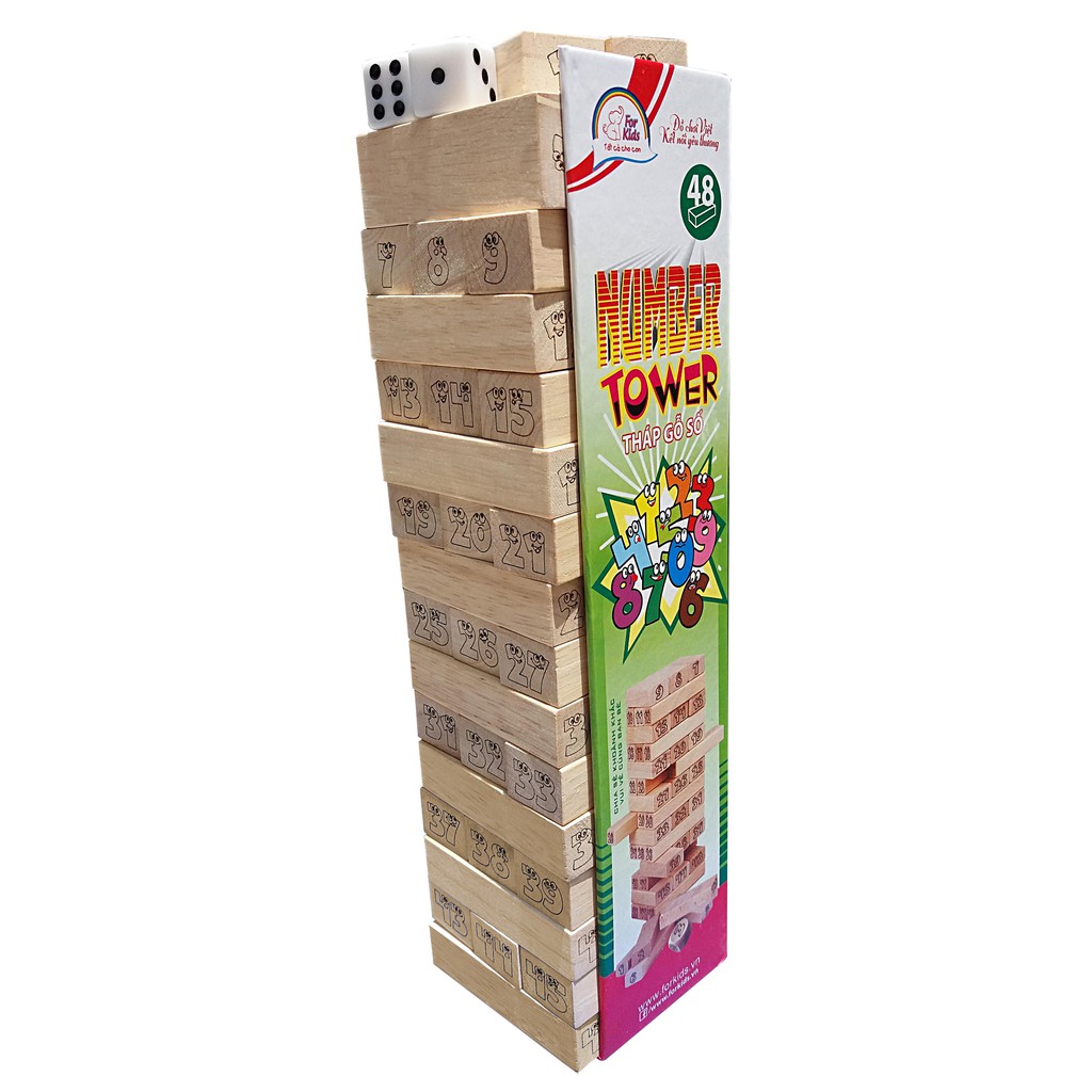 Đồ chơi giáo dục Việt For Kids - Rút gỗ số Number Tower - FKS-115