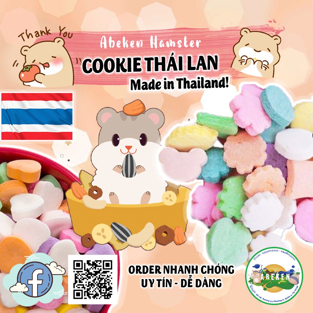 <BEST SELLER> Cookie Thái Lan dành cho Hamster/ Thỏ/ Sóc Bay