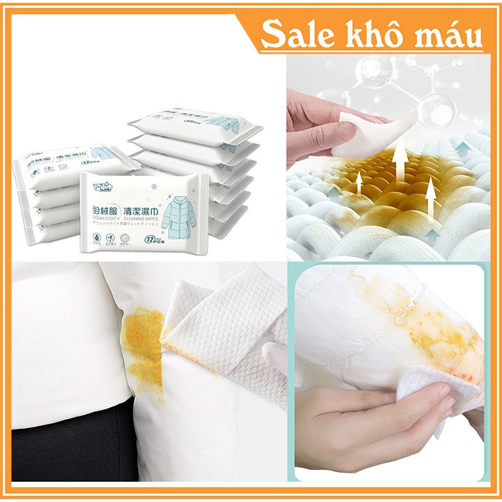 ⚡ MỚI HÓT ⚡ Khăn Lau tẩy vết bẩn áo khoác, giày dép, túi xách, giấy ướt, chất khô, tẩy rửa và dầu mỡ có mùi thơm