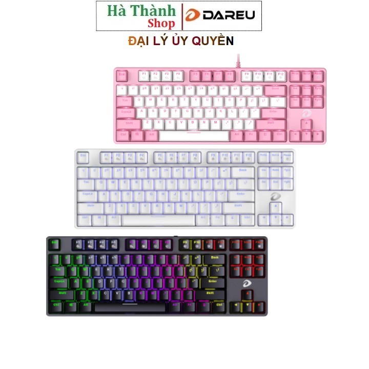 Bàn phím cơ Dareu EK87 Black Đen / Hồng Pink ( Blue / Brown / Red Switch )