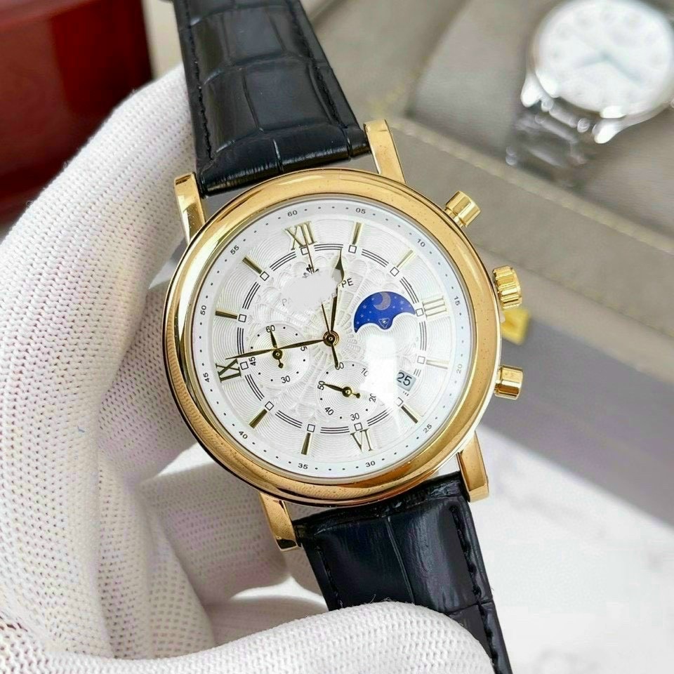 Đồng hồ NAM Tibihome dây da kim loại thời trang PT1266 nhiều mặt trắng đen chống nước chống xước bảo hành