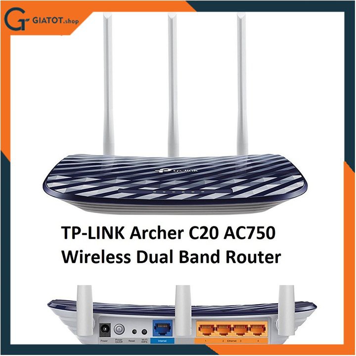 Bộ phát sóng wifi băng tần kép AC750 TP-link Archer C20 | WebRaoVat - webraovat.net.vn