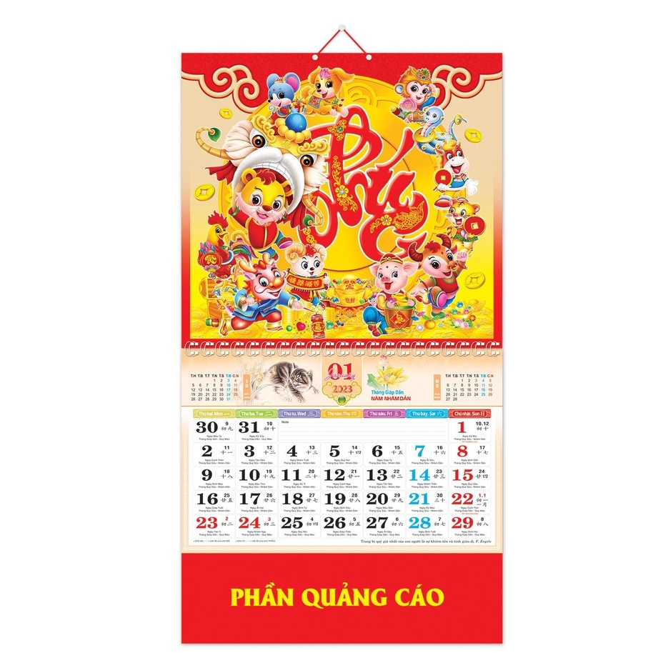 LỊCH Gắn Bìa THÁNG  NGẪU NHIÊN