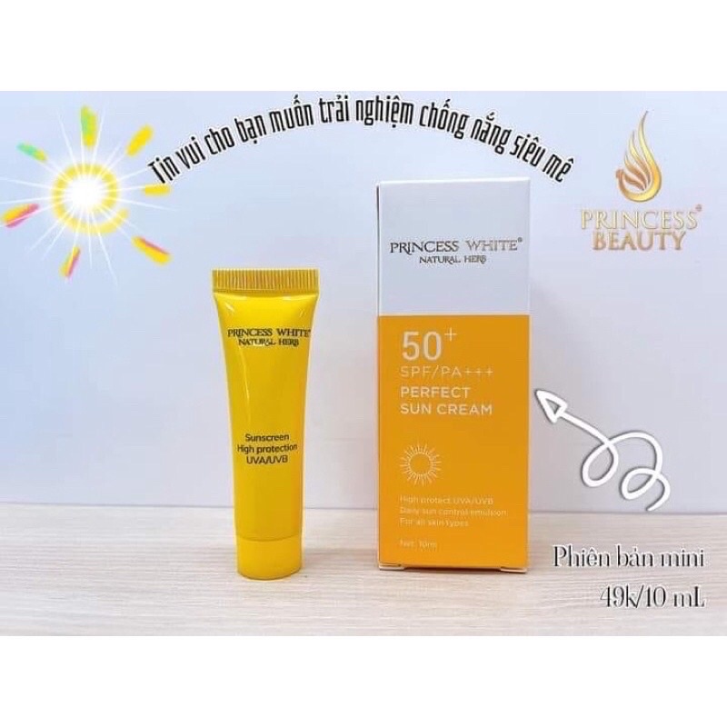 TUÝP MINI CHỐNG NẮNG PRINCESS WHITE