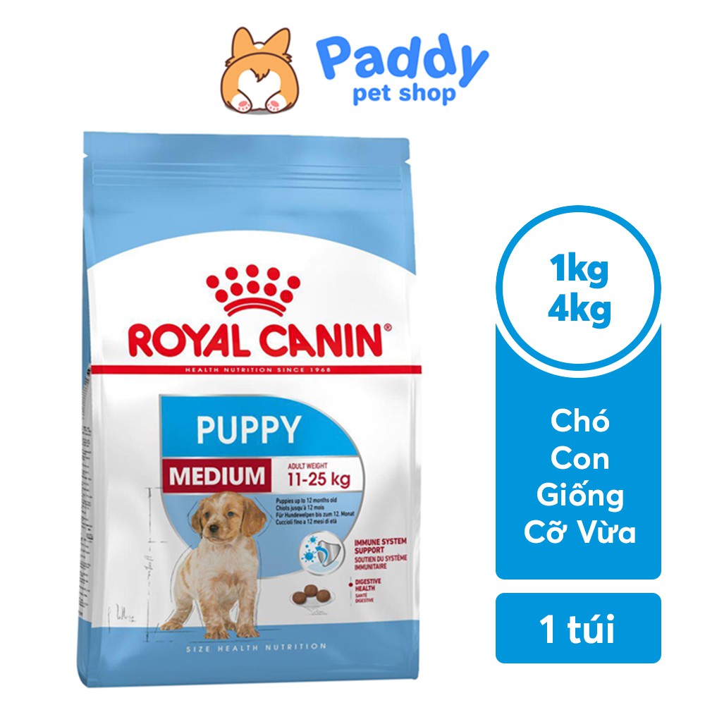 [Mã 229FMCGSALE giảm 8% đơn 500K] Hạt Royal Canin Medium Puppy Cho Chó Con Size Vừa