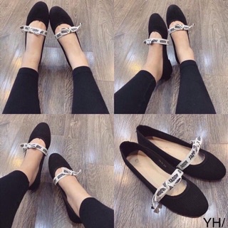 Giày bệt dây chữ trắng hot hit