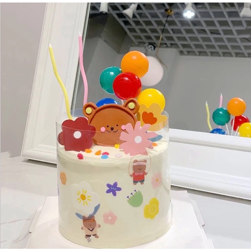 Chùm bóng trang trí bánh sinh nhật phóng cách INS Hàn Quốc
