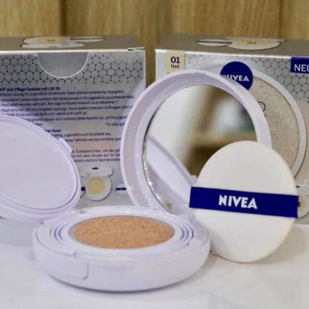 [ Sỉ , lẻ ] Phấn Nước Làm Căng Da Nivea Hyaluron Cellular Filler 3 In 1 Care Cushion - Tông sáng số 01