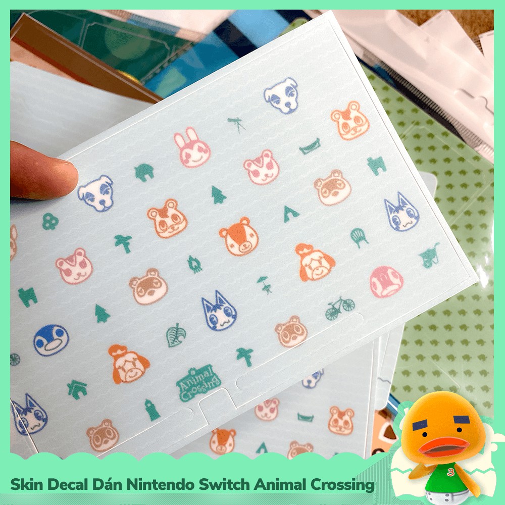 [Sẵn VN - NowShip] Set Skin Decal Dán Máy Game Nintendo Switch Chủ Đề Village Animal Crossing Horizons