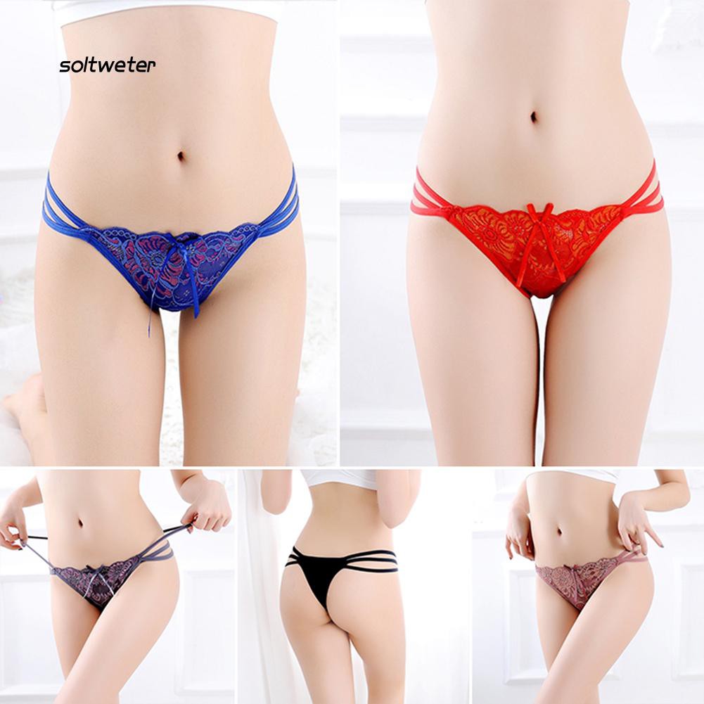 Quần lót lọt khe phối ren phong cách quyến rũ dành cho nữ