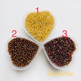 20gr Cườm Thủy Tinh Cỡ Đại 3~4mm (hạt không đều) [Nhóm 1]